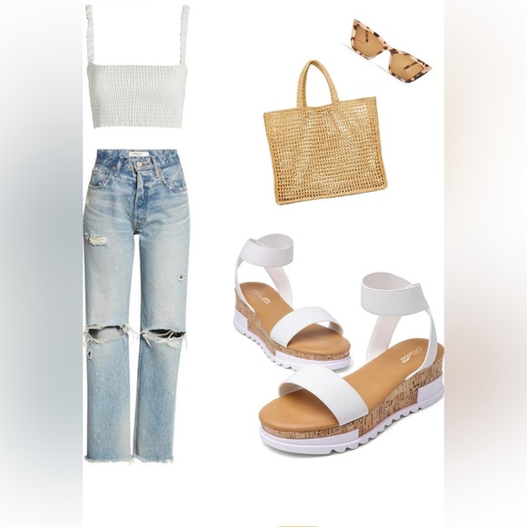 katliu Women's Wedge Platform Sandals
Elastic Ankle Strap Cork Platform size 9 - Picture 4 of 7